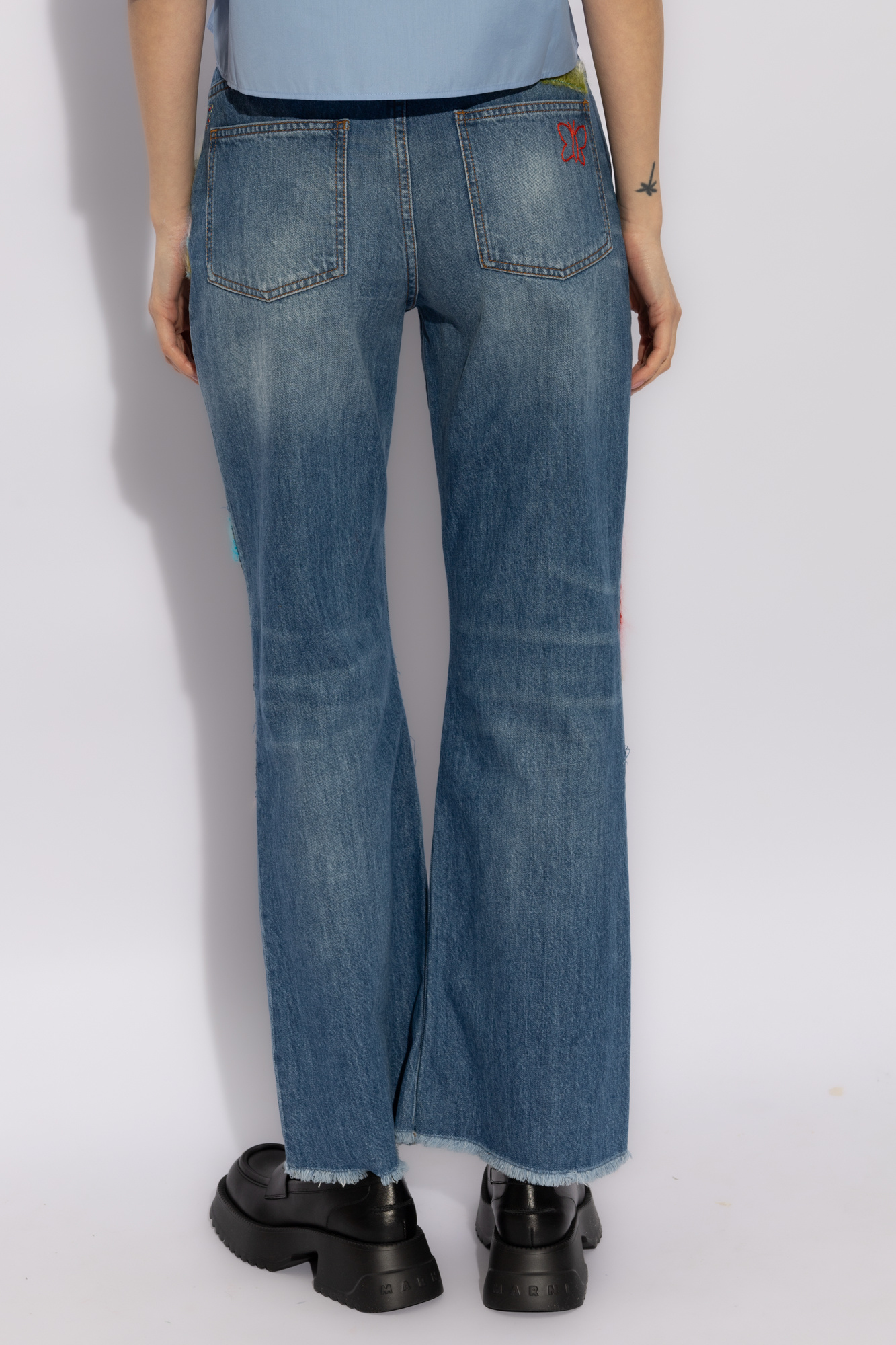 Blue Jeans with patches Marni - SchaferandweinerShops